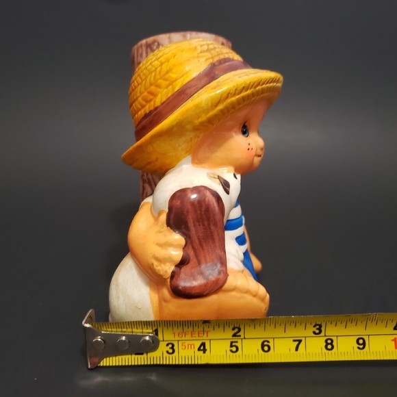 J.S.N.Y Boy Dog Tree 1970ish Figurine Bud Vase ( 4" × 2.25" × 3.75" ) - Picture 10 of 11